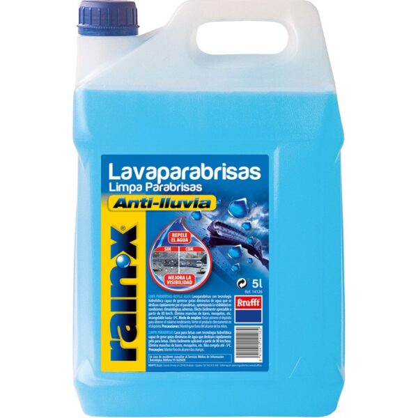 AGUA LAVA PARABRISAS KRAFFT CON RAIN-X 5L