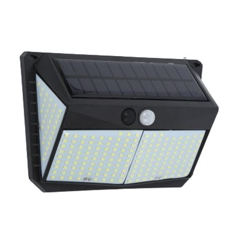 APLIQUE LED SOLAR 250LM ILUMINACIÓN 3 CARAS NEGRO