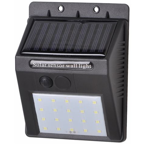 APLIQUE LED SOLAR 30LM NEGRO ELBAT