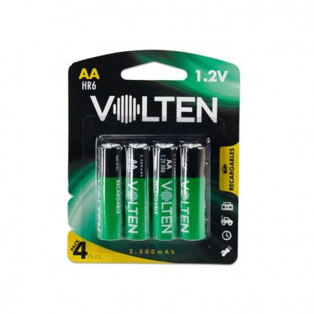 BLISTER 4 PCS PILAS RECARGABLE 2 500MAH LR06/AA VO