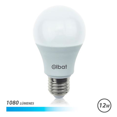 BOMBILLA LED A60 12W 1080LM  E27 LUZ FRIA ELBAT