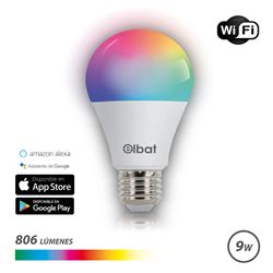 BOMBILLA LED SMART WIFI A60 E27 9W 806LM RGB