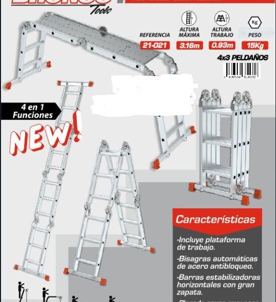 BRONCO ESCALERA REFORZADA MULTIPO ANDAMIO -150Kg