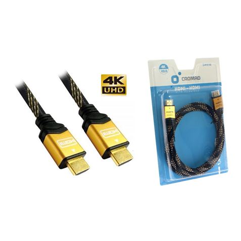 CABLE HDMI 1 5 METROS V2 0 4K BLISTER CROMAD