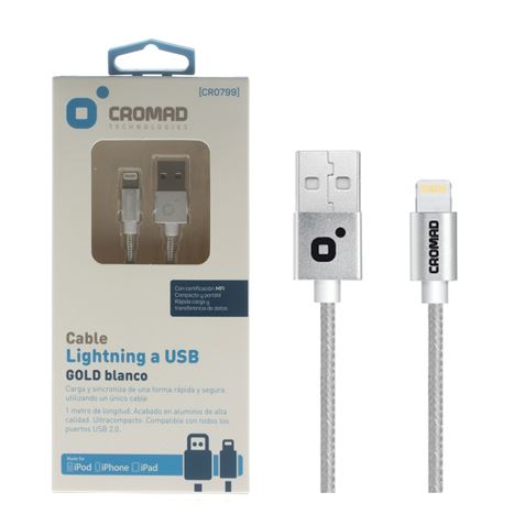 CABLE LIGHTNING PREMIUM BLANCO 1METRO  CERTIFICADO