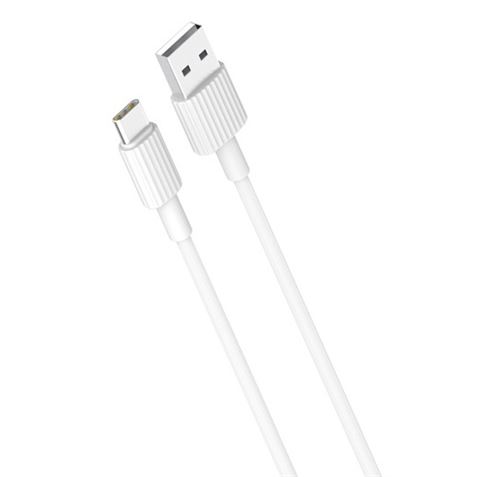 CABLE NB156 SILICONA USB - TIPO C 2 4A 1 MTR BLANC