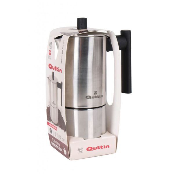 CAFETERA INDUCCIÓN 4 TAZAS INOX QUTTIN