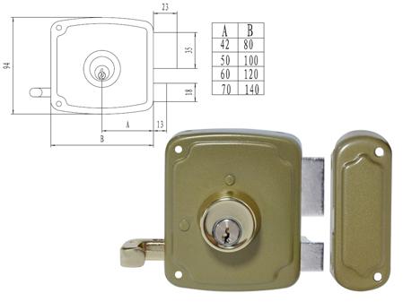 CERRADURA BRIXO SOBREPONER 894/80 DR 800196