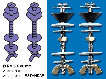 FOMI-TORNILLO FIJACION TANQUE INOX M6X80