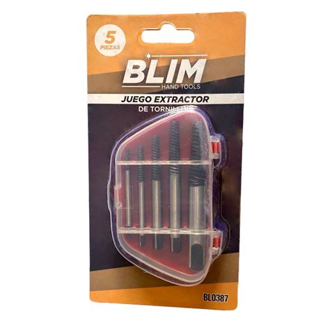 JUEGO EXTRACTOR DE TORNILLOS 5 PCS BLIM