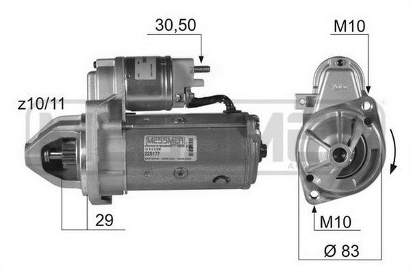 MOTOR ARRANQUE TOYOTA 12V 2KW 220005A MESSER