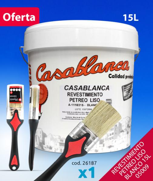 REVESTIMIENTO PETREOLISO BLANCO CASABLANCA 15L DUR