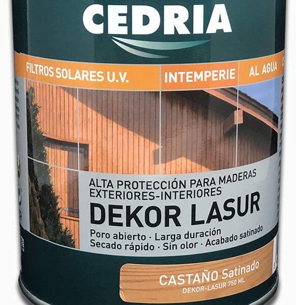 SOL-LASUR CASTAÑO SATINADO  250ML CEDRIA