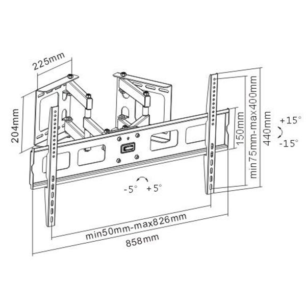 SOPORTE DOBLE BRAZO PARA ESQUINAS TV LED  LCD 37 -