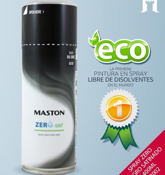 SPRAY AL AGUA ECOLOGICO NEGRO SATINADO RAL9005 MAS