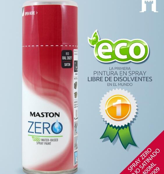 SPRAY AL AGUA ECOLOGICO ROJO SATINADO RAL3027 MAST