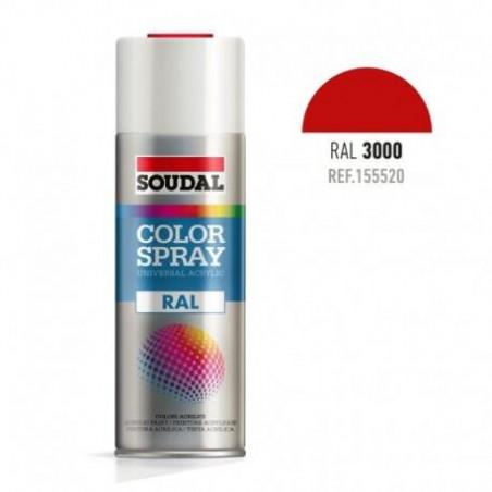 SPRAY ESMALTE ACRILICO SOUDAL RAL 3000  ROJO OSCUR