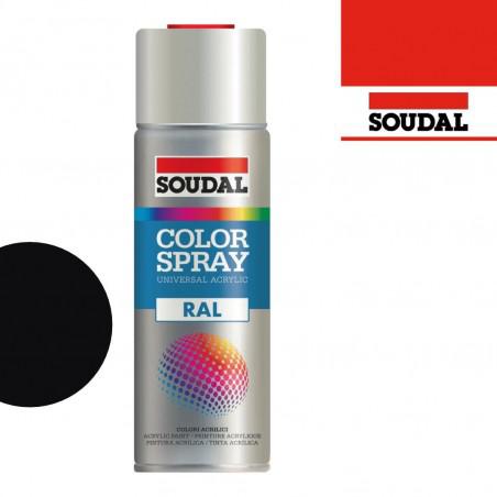 SPRAY ESMALTE ACRILICO SOUDAL RAL 9005  NEGRO BRIL