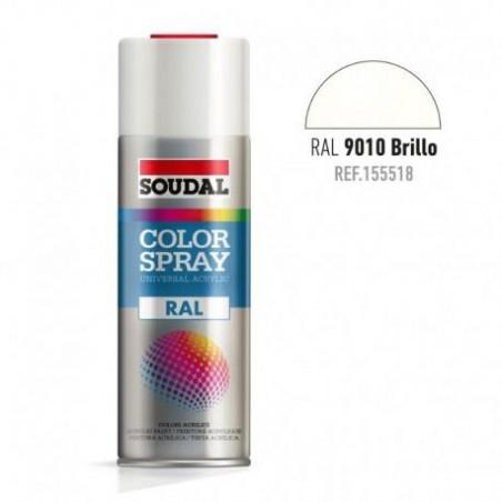 SPRAY ESMALTE ACRILICO SOUDAL RAL 9010 BLANCO BRIL