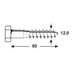 TORNILLO BARRAQUERO 8X60 DIN571