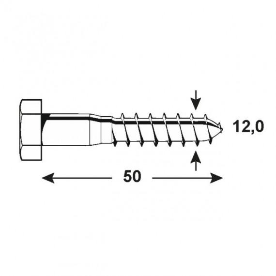 TORNILLO BARRAQUERO 8X60 DIN571