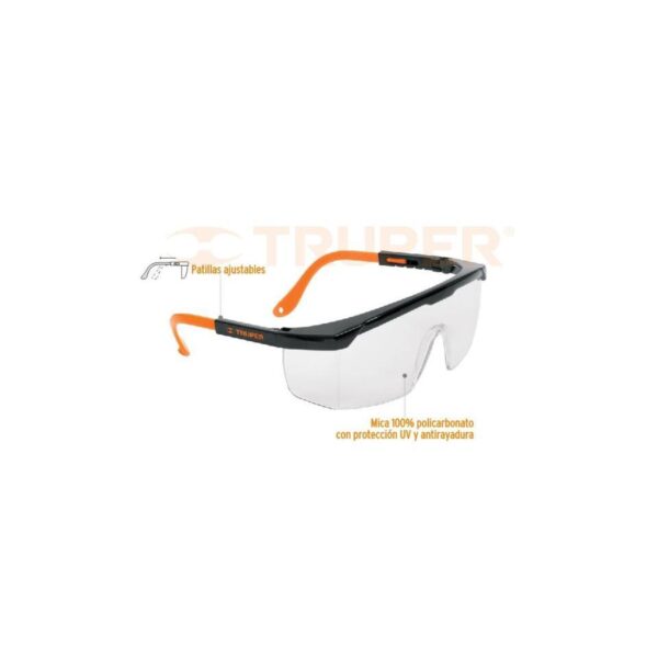 TRUPER GAFAS SEGURIDAD AJUSTABLES TRANSPARENTES