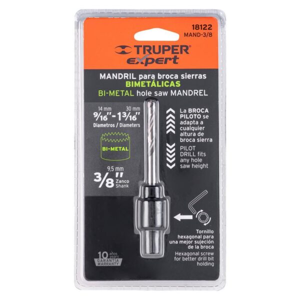 TRUPER HUSILLO PARA SIERRAS BI-METAL MANDRIL 3/8