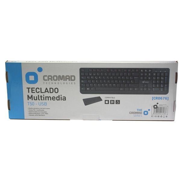 Teclado Multimedia T50 USB CROMAD