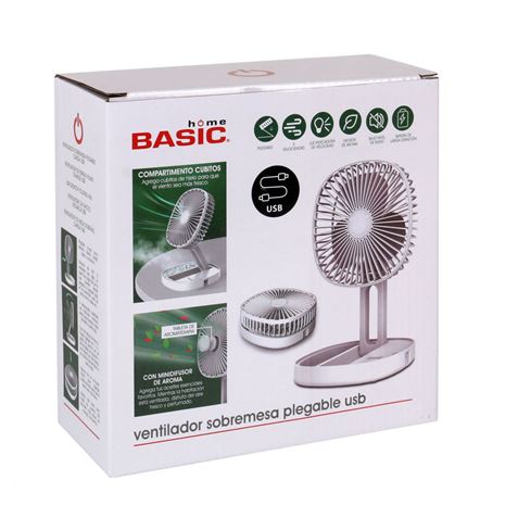 VENTILADOR DE MESA PLEGABLE 4 5W USB   BATERÍA