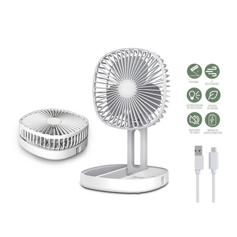 VENTILADOR DE MESA PLEGABLE 4 5W USB   BATERÍA