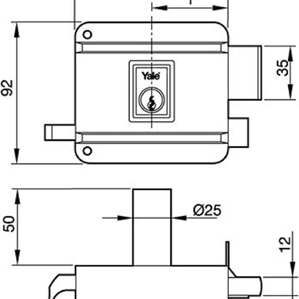 YALE CERRADURA 1250-80IHP