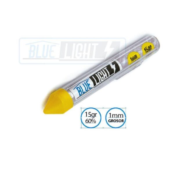 BLUELIGHT ESTAÑO 60/40 DISPENSADOR TUBO 15GRS-1MM