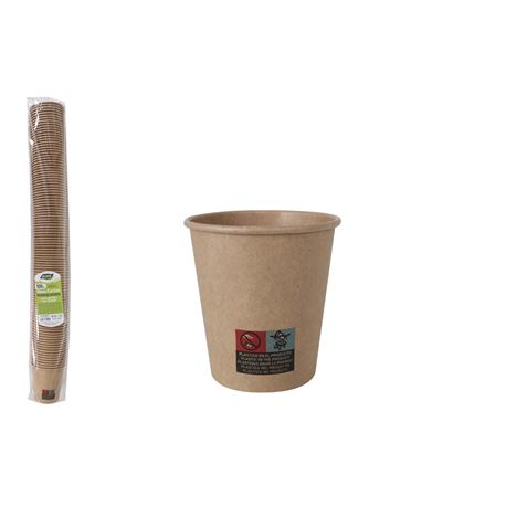 SET 100 VASOS CARTON KRAFT 200CC ALGON