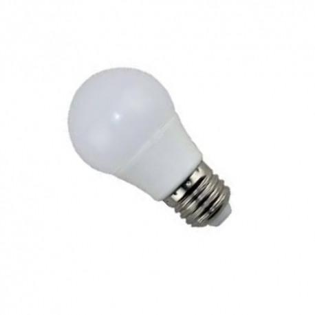 BOMBILLA ESFERICA LED 5W E27 6400K LUZ FRIA