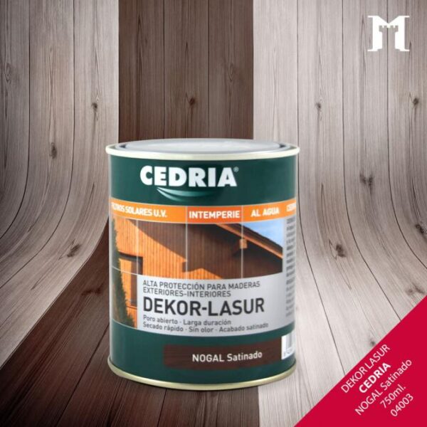 CEDRIA DEKOR LASUR A  750ML COLOR NOGAL