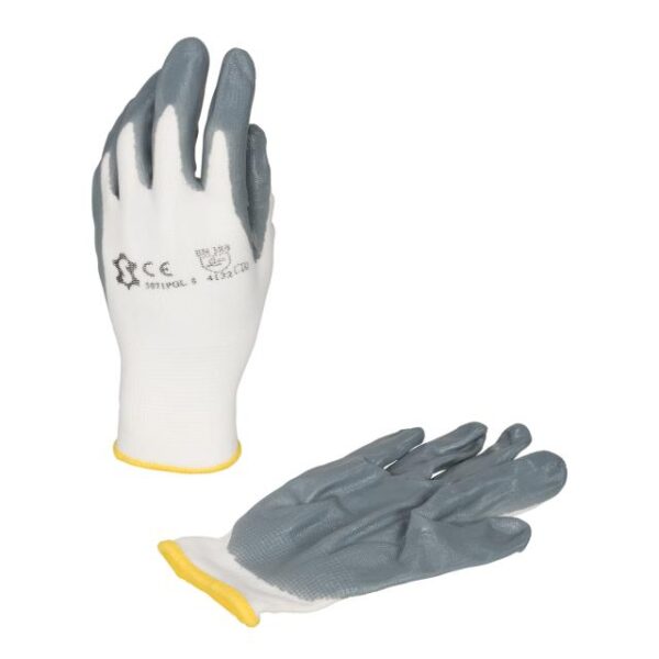 GUANTE NITRILO NYLON GRIS T-9 5071PG