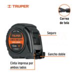 TRUPER FLEXOMETRO PRO 10M CINTA NEGRA ANTIGOLPES