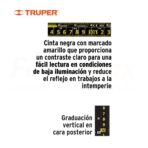 TRUPER FLEXOMETRO PRO 10M CINTA NEGRA ANTIGOLPES