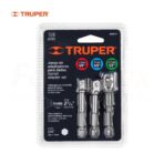 TRUPER JUEGO 3 ADAPTADOR 1/4-3/8-1/2'x75mm