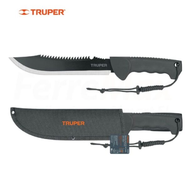 TRUPER MACHETE DOBLE FILO 25cm FUNDA NEGRA