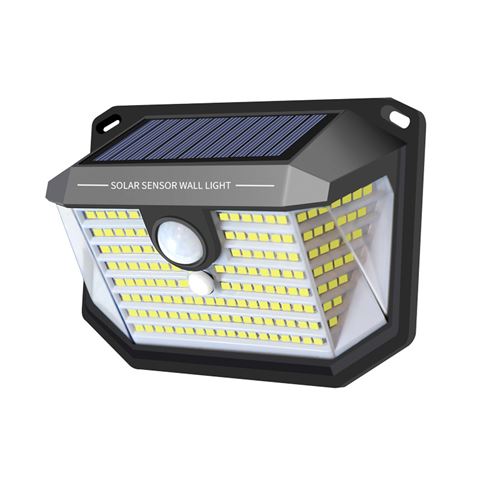 APLIQUE LED SOLAR 150LM ILUMINACIÓN 3 CARAS NEGRO