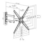 SOPORTE CON BRAZO TV 13-55 DOBLE EXTENSION CROMAD