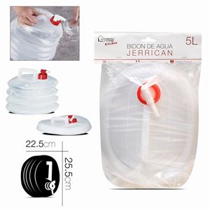 BIDON DE AGUA PLEGABLE 5 LITROS CON GRIFO URBAN LI