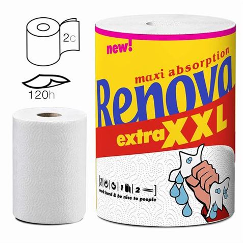 ROLLO PAPEL COCINA ABSORVENTE MAXI XXL RENOVA