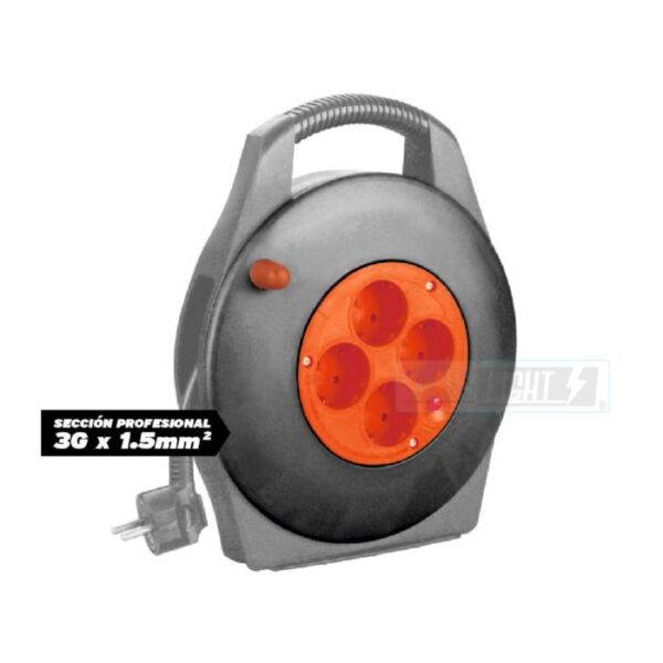 BLUELIGHT ENRROLLADOR 10MT-4 TOMA-3X1 5MM