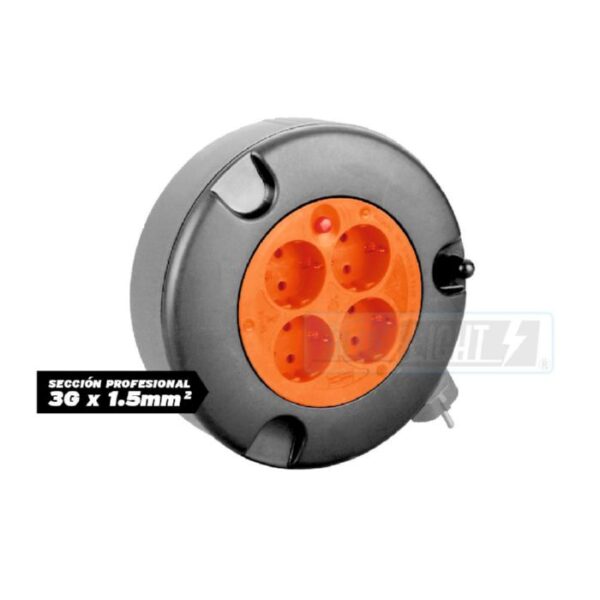 BLUELIGHT ENRROLLADOR 5 M 3X1 5MM2  4 TOMAS