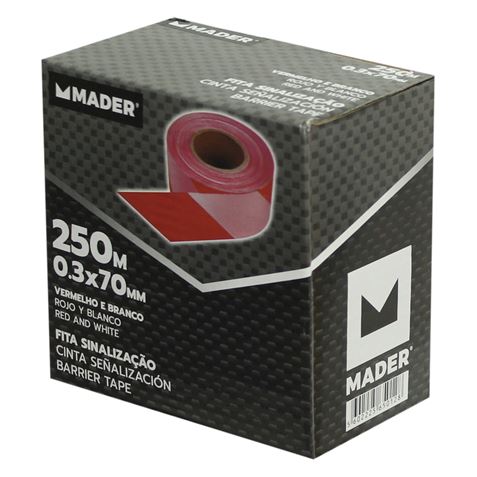 CINTA DE SEÑALIZACION ROJO-BLANCO 250Mtrs X7Cm  MA