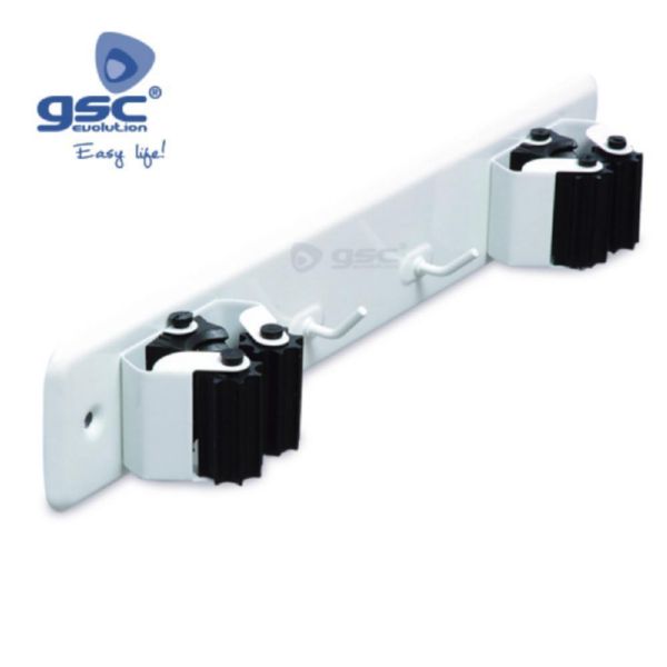 GSC SUJETA ESCOBA DOBLE BLANCO 275x50mm