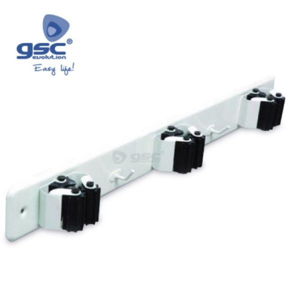 GSC SUJETA ESCOBA TRIPLE BLANCO 420x50mm