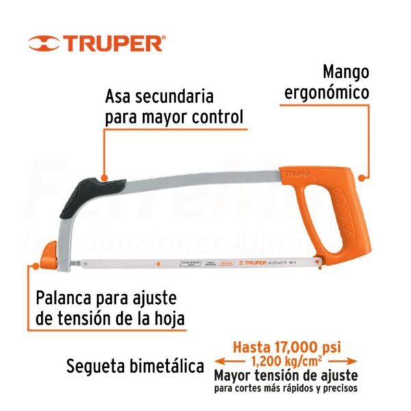 TRUPER ARCO SEGUETA PROFESIONAL ACERO 90º-180º
